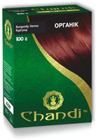 Краска для волос Чанди (100гр) серия Органик  цвет  Бургунд