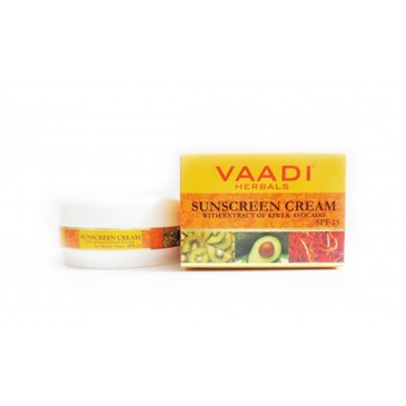 Крем солнцезащитный для тела с экстрактами киви и авокадо SPF-25 90гр  Vaadi Herbals