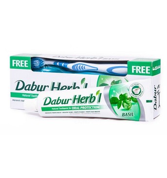Зубная паста Базилик   (150гр)+ зубная щётка    Dabur International Ltd